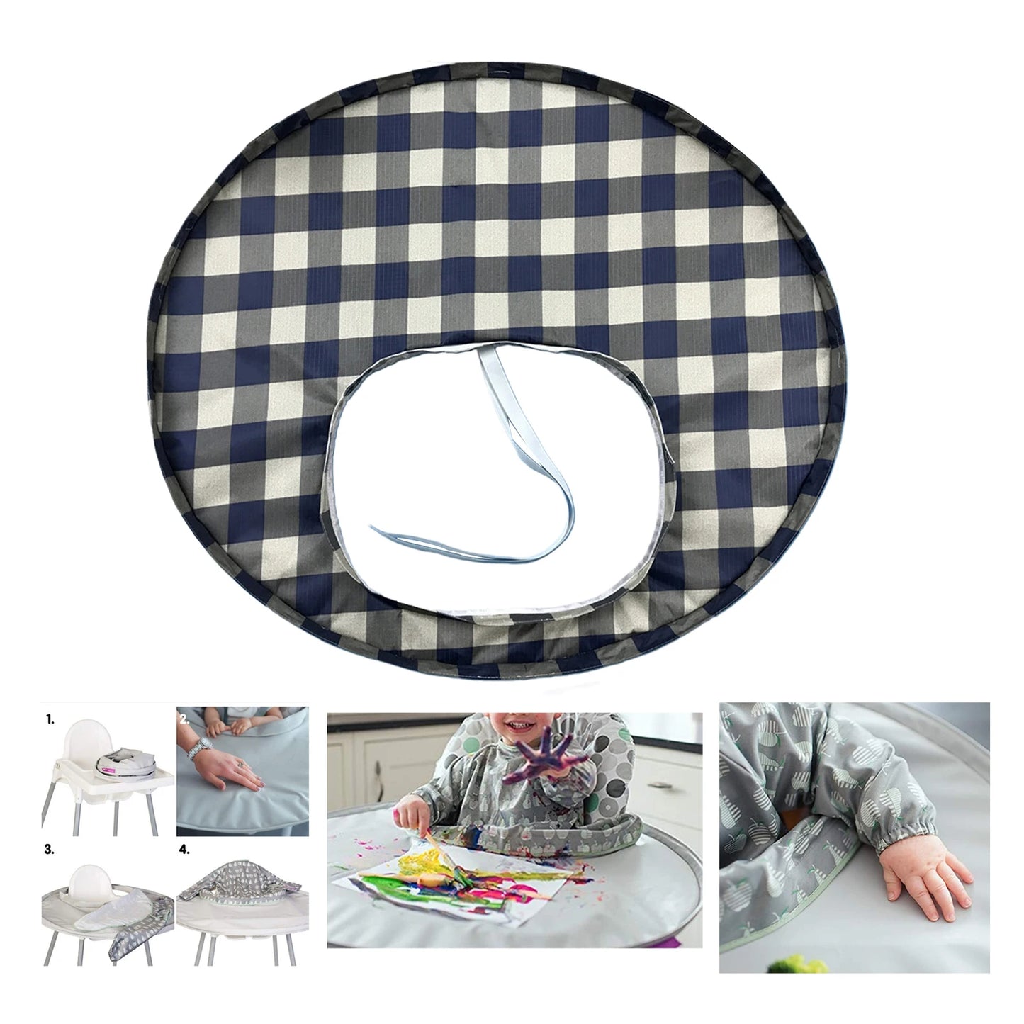 Canvas Baby Eating Table Mat Infant Feeding