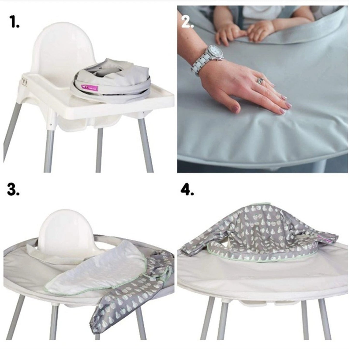 Canvas Baby Eating Table Mat Infant Feeding