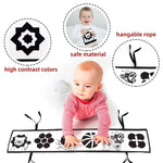 Montessori Baby Cloth Book Black and White Books Newborn