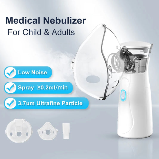 Portable Nebulizer Inhalator Adult Kids Mini Silent Steam Nasal